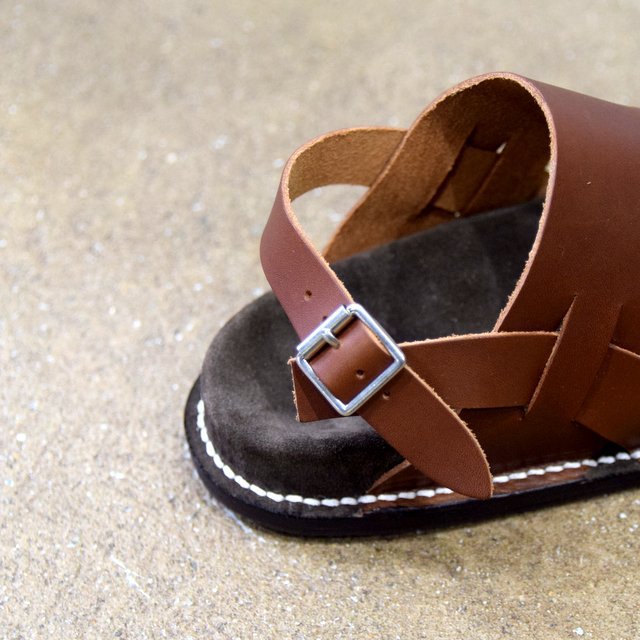 【2020】KAPTAIN SUNSHINE × PHIGVEL / GURKHA FOOTBED SANDALS -BROWN- #KS20SGD06(8)