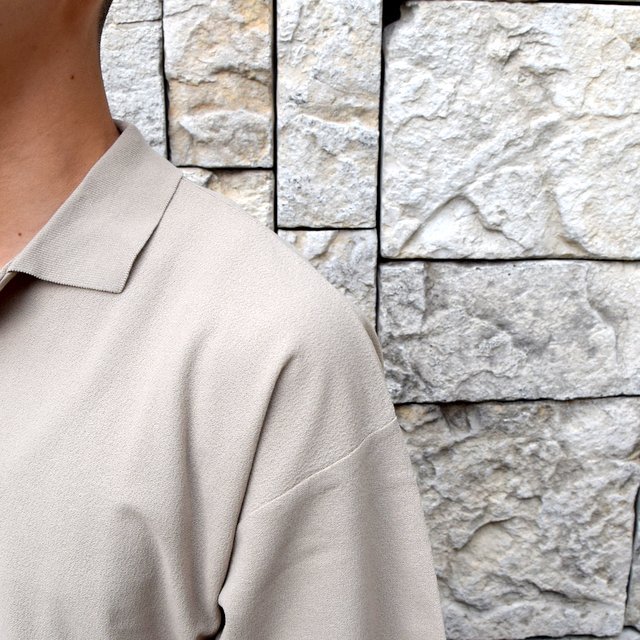 【2020 SS】AURALEE(オーラリー)/ HARD TWIST AMUNZEN DOUBLE CLOTH POLO -BEIGE- #A20SP02KN(8)