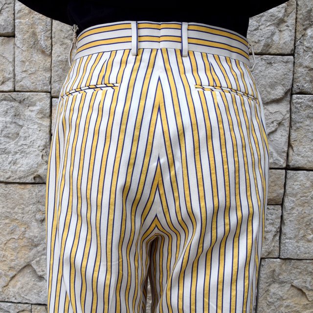 【2020 SS】NEAT(ニート)/ LAL STRIPE WIDE PANTS -PURPLE×YELLOW- #20-01LSW(8)