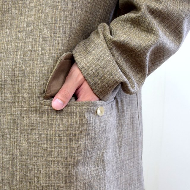 AURALEE(オーラリー)/ BLUEFACED WOOL DOUBLE CLOTH CHESTERFIELD COAT -MIX BEIGE- #A20AC01BN(8)