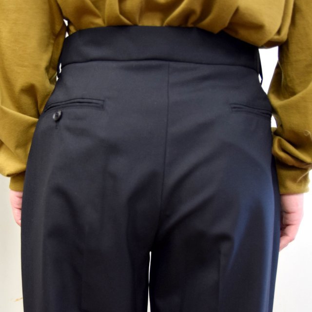YOKE(ヨーク)/ FRONT TUCK BELTED WIDE TROUSERS -BLACK- #YK20AW0158P(8)