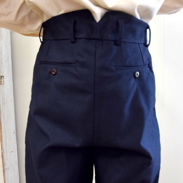FRANK LEDER(フランクリーダー)/ MOLESKIN 2TUCK TROUSERS -NAVY- #0723026(8)