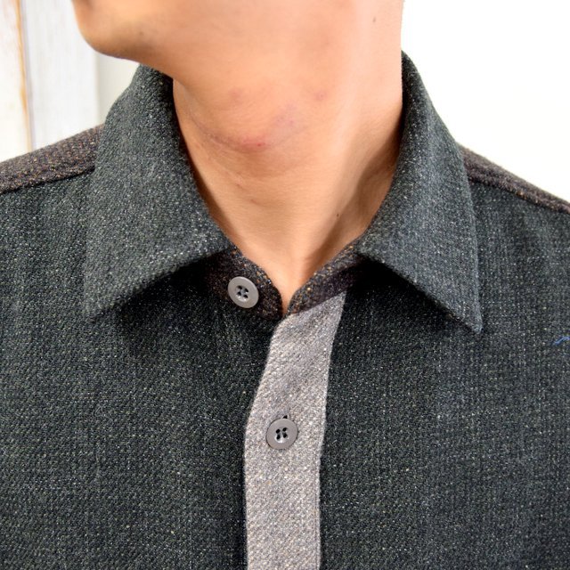 FRANK LEDER(フランクリーダー)/ VINTAGE FABRIC EDITION SHIRT -GREEN- #0126070(8)