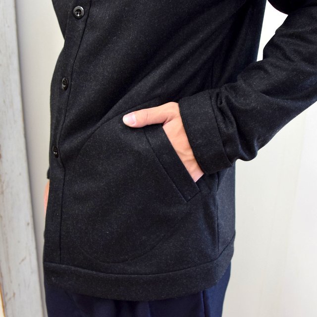 FRANK LEDER(フランクリーダー)/ LIGHT WEIGHT LODEN WOOL CARDIGAN -BLACK- #0127018(8)