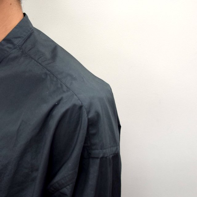 Graphpaper (グラフペーパー)/ BROAD OVERSIZED L/S BAND COLLAR SHIRT -CHARCOAL- #GM211-50111B-GR(8)