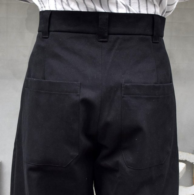STUDIO NICHOLSON(スタジオニコルソン)/ PEACHED COTTON TWILL -BLACK- #SNM-351(8)