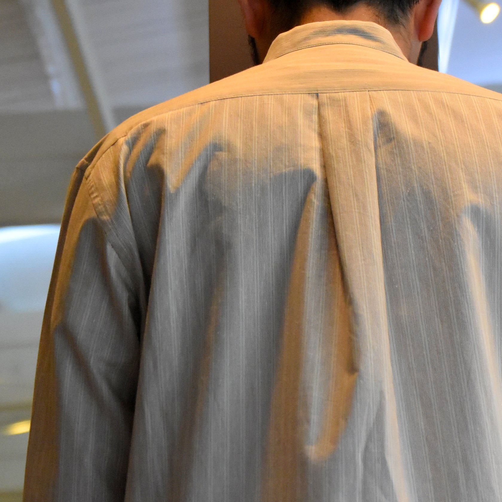 【40% off sale】Cristaseya(クリスタセヤ)/STRIPED SILK AND COTTON MAO SHIRT -BROWN STRIPES- #08DA-SC-BRS(8)