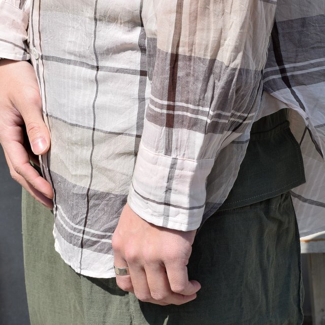 KAPTAIN SUNSHINE (キャプテンサンシャイン)/ STAND COLLAR SAFARI SHIRT -BIG PLAID- #KS21SSH12(8)