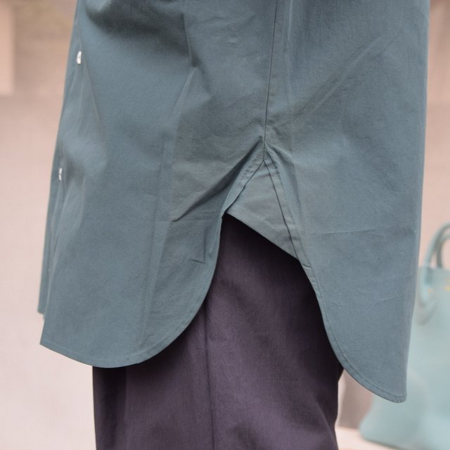 STUDIO NICHOLSON(スタジオニコルソン)/ SORONO POWDER COTTON OVERSIZED S/S SHIRTS -WAKAME- #SNM-567(8)