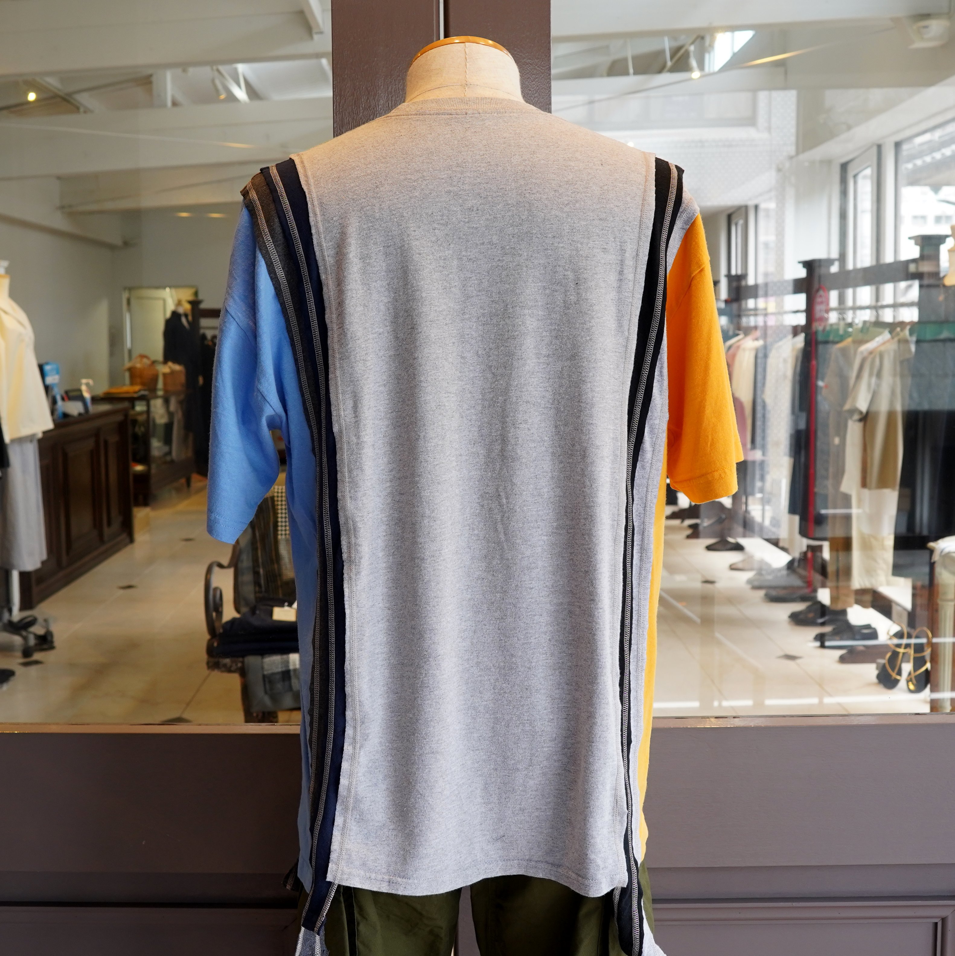 【40% off sale】 Rebuild by Needles(リビルドバイニードルス)/ 7 Cuts S/S tee college -ASSORT- #JO295(8)