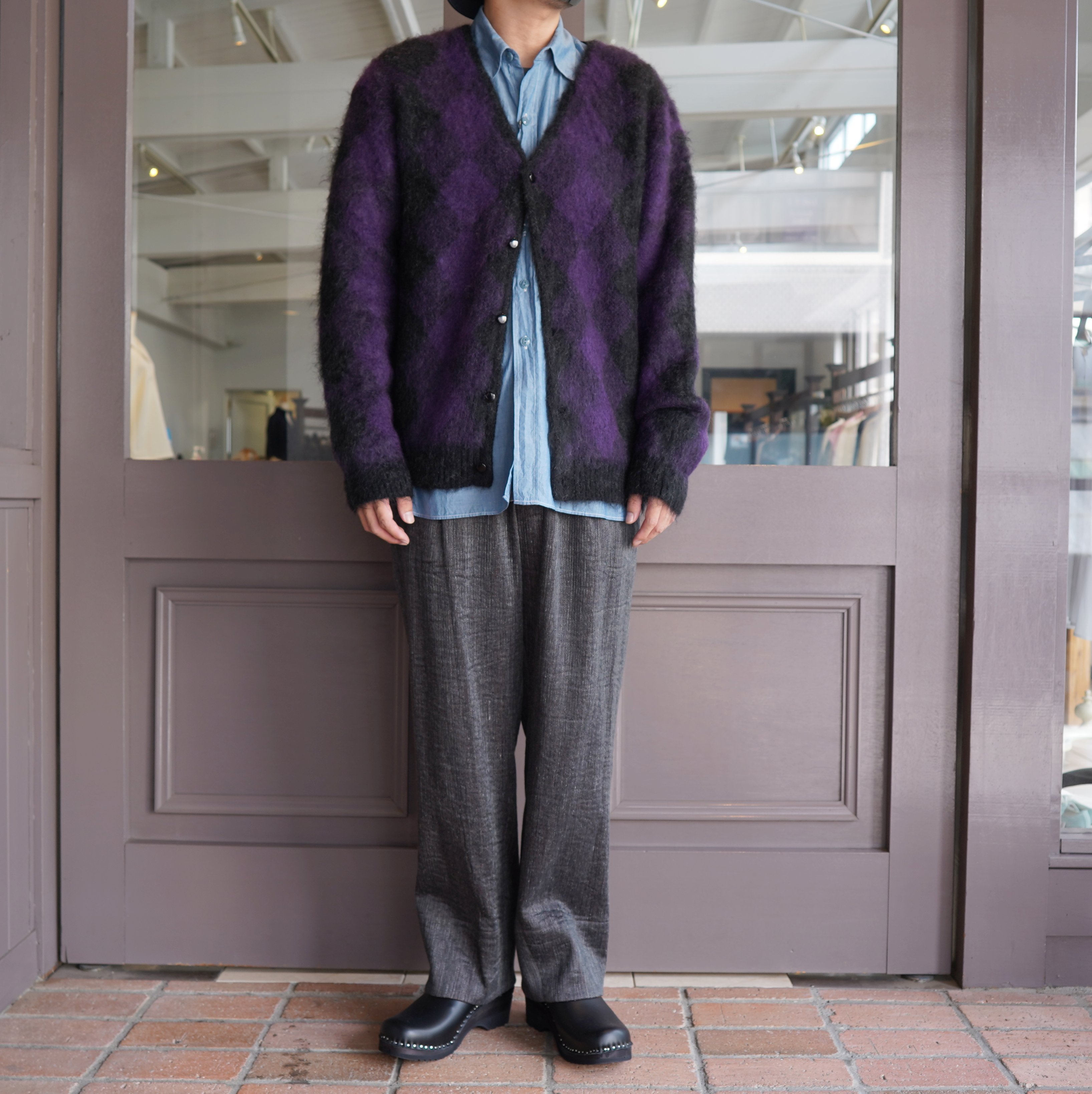 NEEDLES(ニードルズ)/MOHAIR CARDIGAN - DIAMOND -CHARCOAL- #JO257(8)
