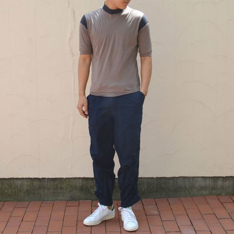 【40% off sale】kolor (カラー) ソフト天竺半袖タートルTシャツ -(A)ダークベージュ-(9)