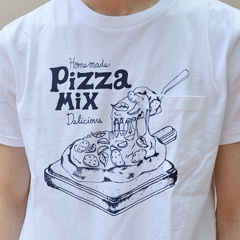 【30% off sale】FUNG(ファング) POCKET T-SHIRT(PizzaMix) -2色展開- (9)