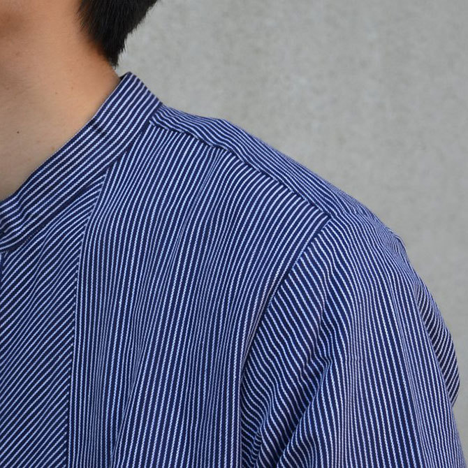 modAS(モダス) OLD GERMAN COTTON STRIPE PULLOVER FISHERMAN SHIRT -NAVY-(9)
