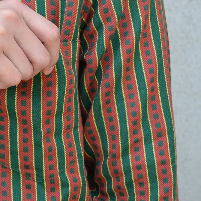 【40% off sale】FRANK LEDER(フランクリーダー) TRADITIONAL GERMAN FORK FABRIC SHIRT -(48/76)GREEN/DK RED- #0716037【S】(9)