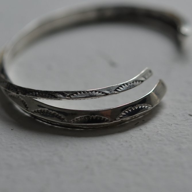 MOHAWK(z[N)silver bangle(3mm)(9)