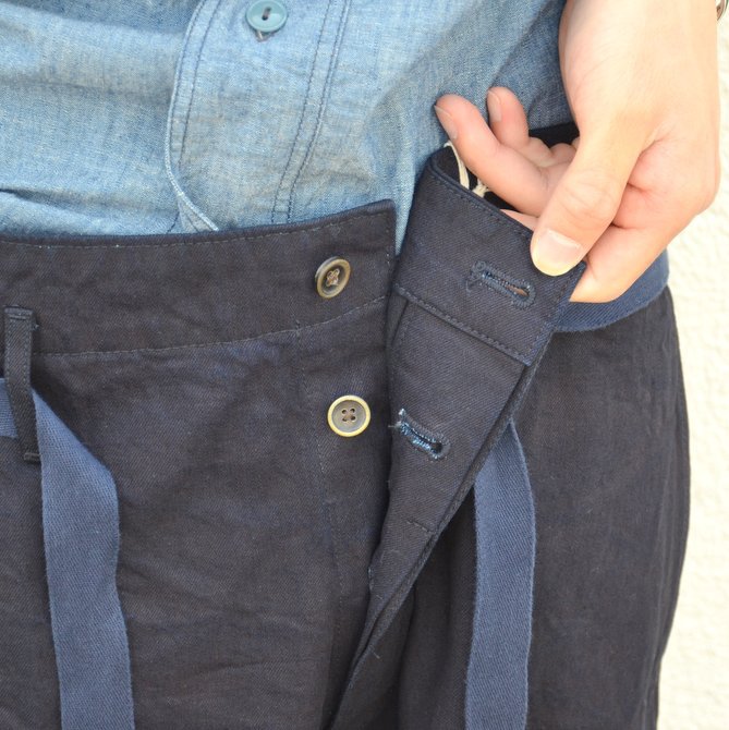 chimala(チマラ)/10OZ INDIGO X BLACK WEFT DENIM RAILROAD PANTS(UNISEX) -INDIGO- #(9)
