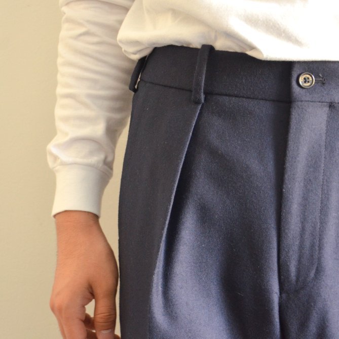 【17 AW】 MARKAWARE(マーカウェア)/ FRONT PLEATS PEGTOP -NAVY- #A17C-08PT01C(9)