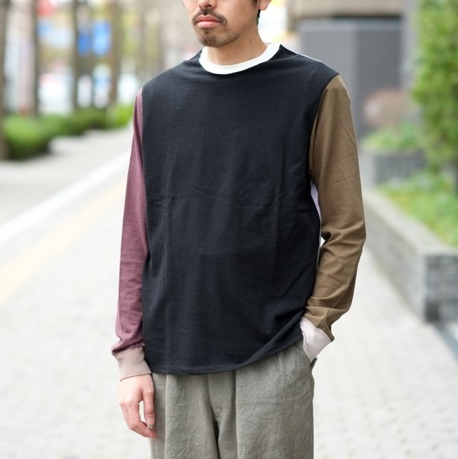 【30% off SALE】【2018 SS】7 × 7 / seven by seven ( セブン バイ セブン ) CRAZY PATTERN T-SHIRT -BLACK- #SBSS18CPTS(9)