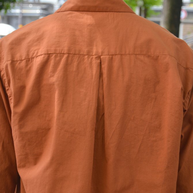 【2018 SS】 MARKAWARE(マーカウェア)/ OPEN COLLAR SHIRTS S/S -BROWN- A18A-12SH01B(9)