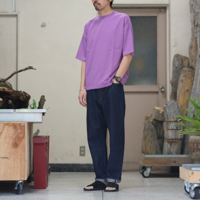 【2018 SS】AURALEE(オーラリー)/ SOFT CORD BIG TEE -PURPLE- #A8ST02MT(9)
