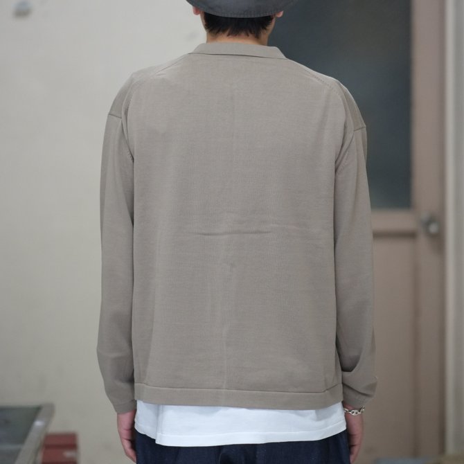 【2018 SS】crepuscule(クレプスキュール) Knit Shirt -Gray Beige- #1801-005(9)