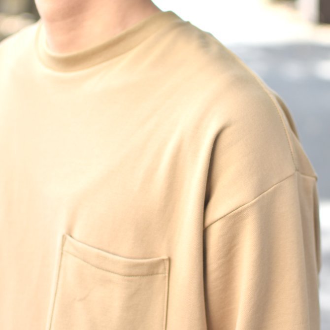 【2018 AW】 Graphpaper (グラフペーパー) L/S Pocket Sweat Tee -BEIGE- #GM183-70078(9)