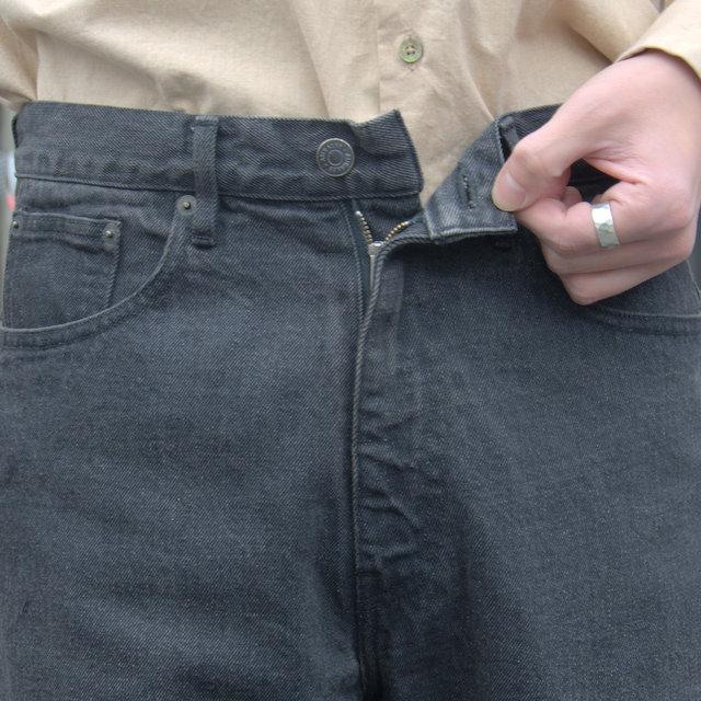【19 SS】 AURALEE(オーラリー)/ WASH HARD TWIST DENIM 5P PANTS-BLACK #A9SP03DM(9)