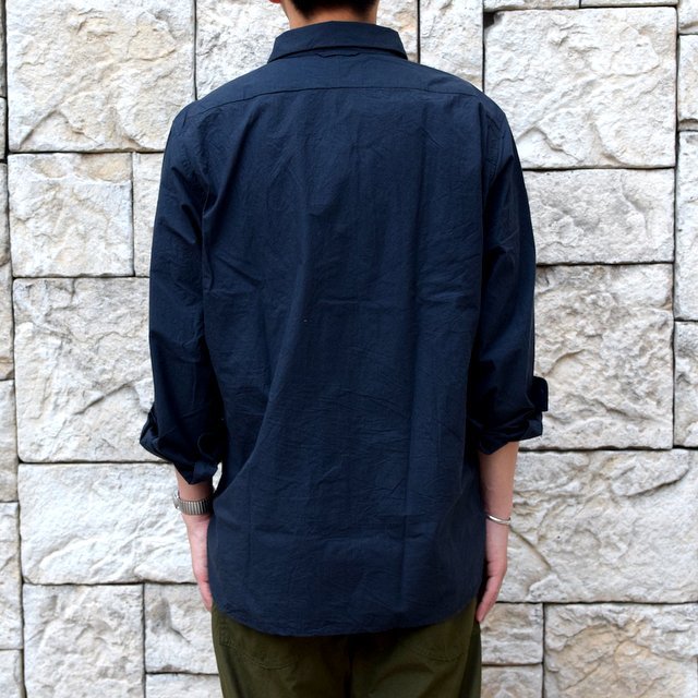 【2019 SS】YAECA(ヤエカ) コンフォートシャツ スタンダードロング L/S -NAVY- #19106(9)