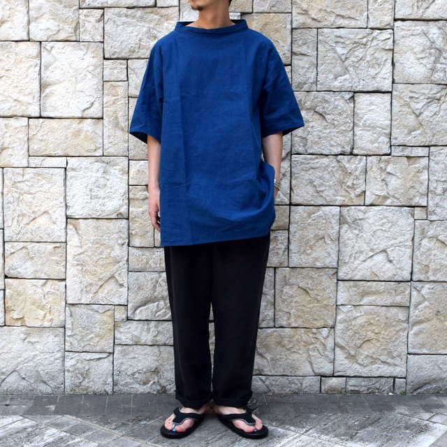 【2019 SS】MITTAN(ミッタン)/ 竹プルオーバー ロング -藍- #SH-18C(9)