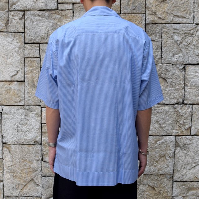 【2019 SS】AURALEE(オーラリー)/ FINX SILK STRIPE CUBA SHIRTS-BLUE STRIPE-#A9SS02FS(9)