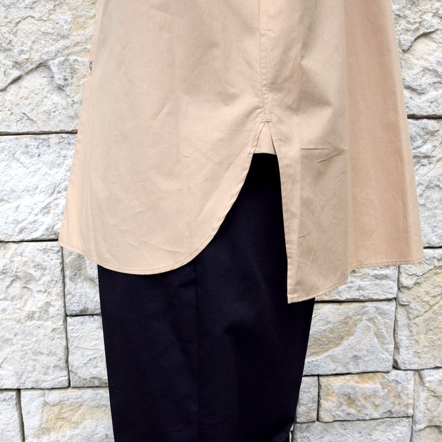 【2020 SS】blurhms(ブラームス) / Stand-up Collar Shirt L/S:LIGHT BEIGE BHS-20SS019(9)