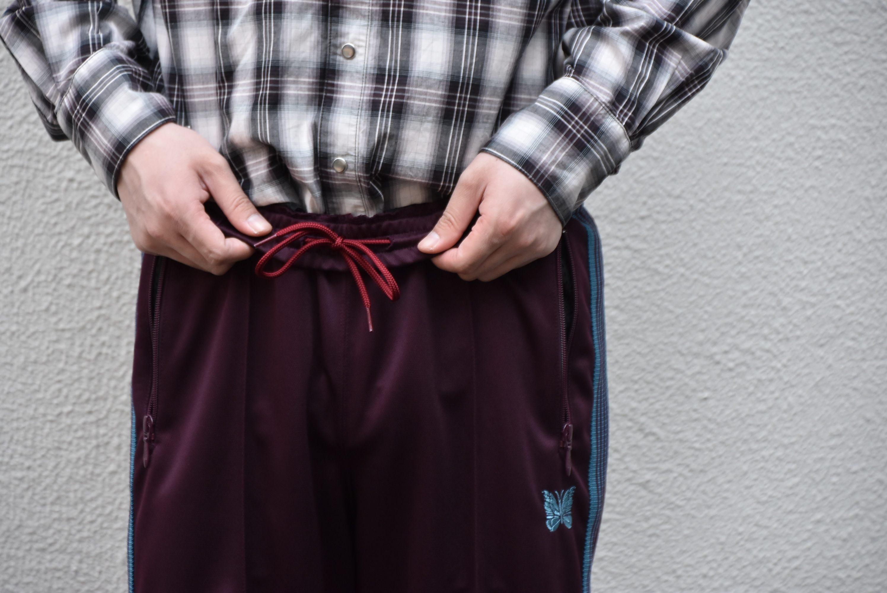 NEEDLES (ニードルス) TRACK PANT-POLY SMOTTH-BORDEUX/#GL216(9)