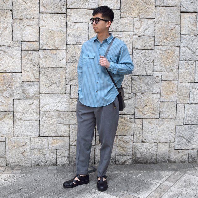 【2020 SS】BROWN by 2-tacs (ブラウンバイツータックス) REGULAR COLLAR -BLUE- #B23-S001(9)