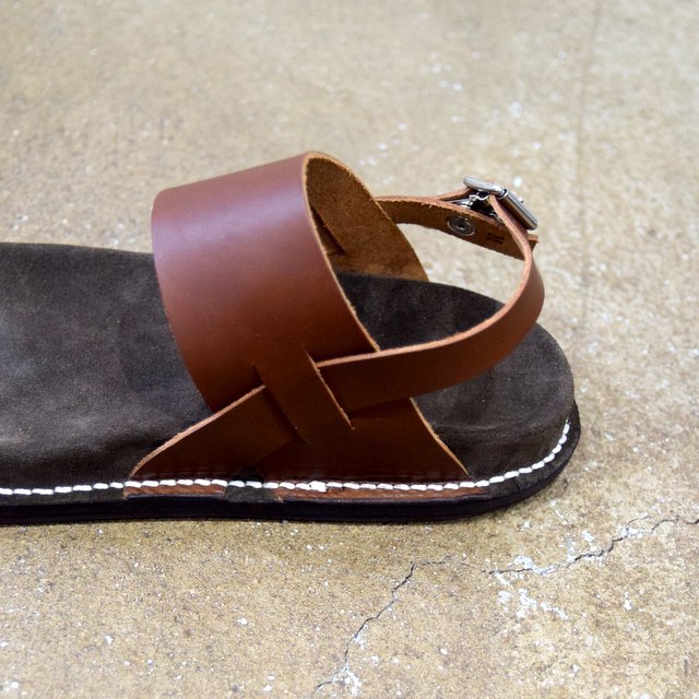 【2020】KAPTAIN SUNSHINE × PHIGVEL / GURKHA FOOTBED SANDALS -BROWN- #KS20SGD06(9)