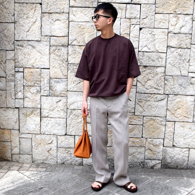 【2020 SS】AURALEE(オーラリー)/ SUPER HIGH GAUGE SWEAT BIG TEE -D.BROWN- #A20SP02NU(9)