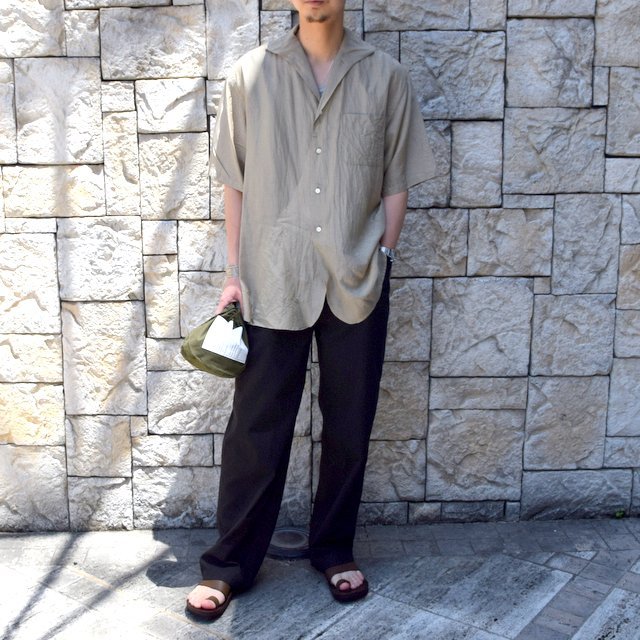【30% off sale】【2020】KAPTAIN SUNSHINE (キャプテンサンシャイン)/ RIVIERA S/S SHIRT -KHAKI- #KS20SSH04(9)