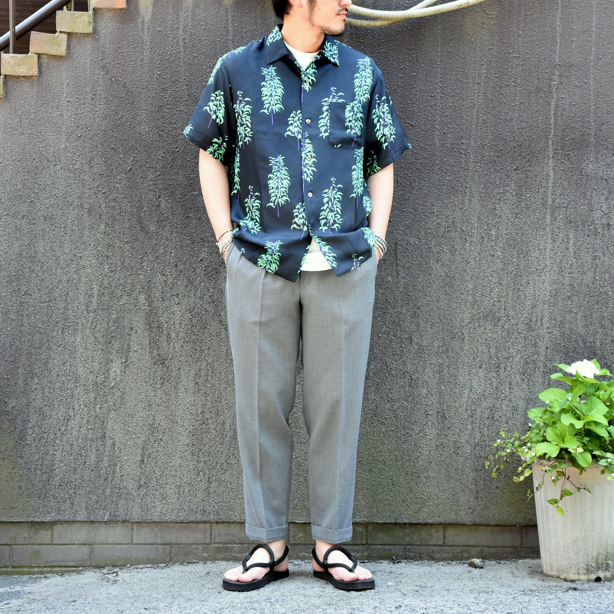 【2020 SS】”WANG CHOMPHU(ワン チョムプー) SILK S/S SHIRT