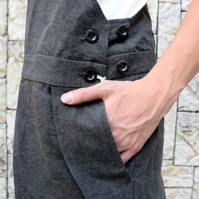 【2020】NEAT(ニート)/ High Density Linen&Japanese Paper ''OVERALL'' -BLACK- #20-02LPS(9)