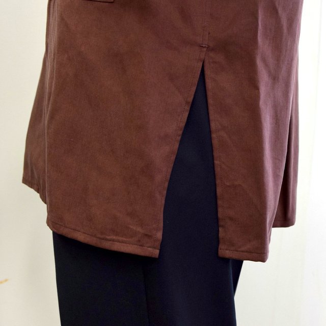 YOKE(ヨーク)/ BIG FLAP LONG SHIRTS -BRICK BROWN- #YK20AW0144SH(9)