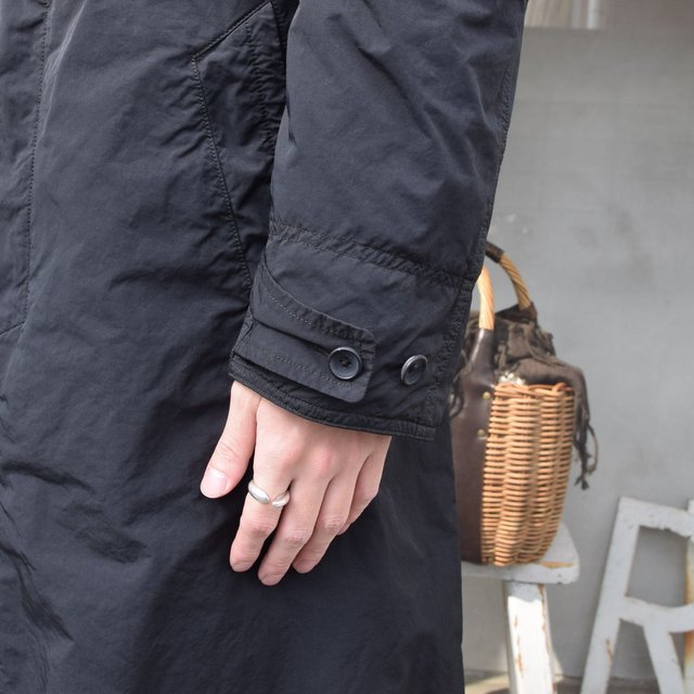 SCYE BASICS(サイベーシック)/ PE/NY 高密度タフタ製品染めバルマカーンコート -BLACK- #5120-73500(9)