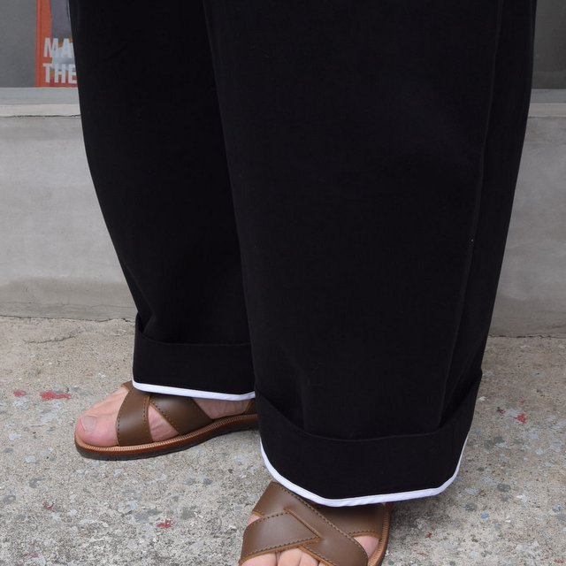 STUDIO NICHOLSON(スタジオニコルソン)/ PEACHED COTTON TWILL -BLACK- #SNM-351(9)