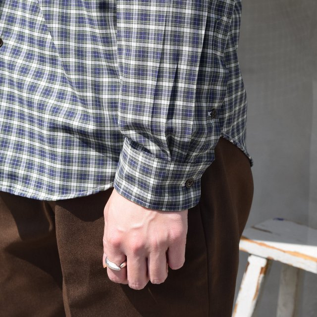 BROWN by 2-tacs (ブラウンバイツータックス)/ REGULAR COLLAR -NAVY GREEN- #B25-S001(9)