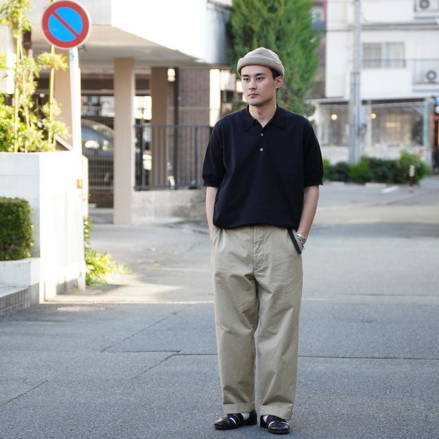 【25SS】BATONER(バトナ―) / THE SEAISLAND COTTON POLO S/S -D.GRAY,BLACK- #BN-25SM-057(9)
