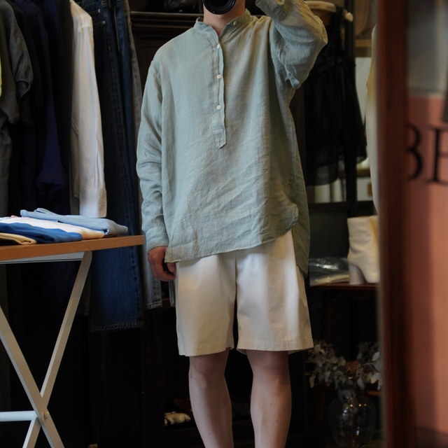 【25SS】MAATEE&SONS(マーティーアンドサンズ)/ ドS LINEN PULLOVER シャツ -SUMI,TAKESUMI- #MT5103-0618(9)