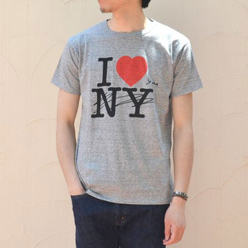 【40% off sale】WHITE LINE(ホワイトライン) WL × Kurry I Love You T-Shirt -heather grey-