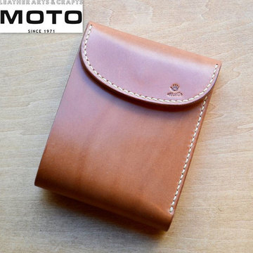 MOTO(モト) 三つ折ショートウォレット W7 -BROWN-