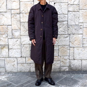SCYE BASICS(サイベーシック)/P/N Garment Dyed Balmacaan Coat -チェスナット- #5119-73510