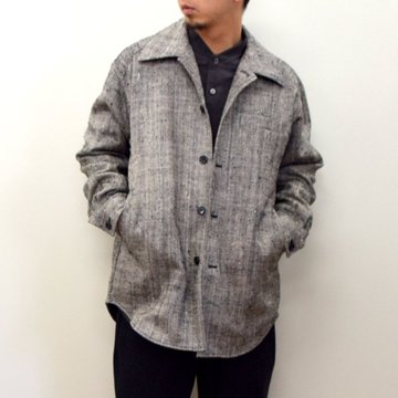 R (܂)/ Dead Stock Silk Wool Shirt Jacket -HERRINBONE- #20a32-B