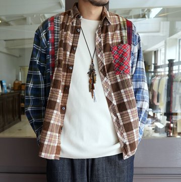 【40% off sale】 Rebuild by Needles(リビルドバイニードルス)/ flannel check shirts -ASSORT(A)- #JO286